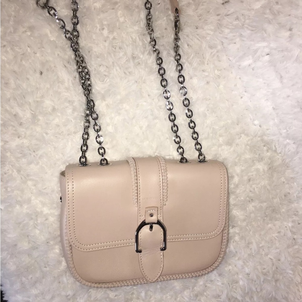 LONGCHAMP Leather Amazone small Shoulder Crossbody Bag light pink new